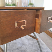 Load image into Gallery viewer, Restored Vintage Amberg File Drawer table
