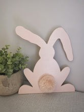 Load image into Gallery viewer, Wooden Bunny with pom pom
