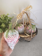 Load image into Gallery viewer, Basket of knitted strawberries
