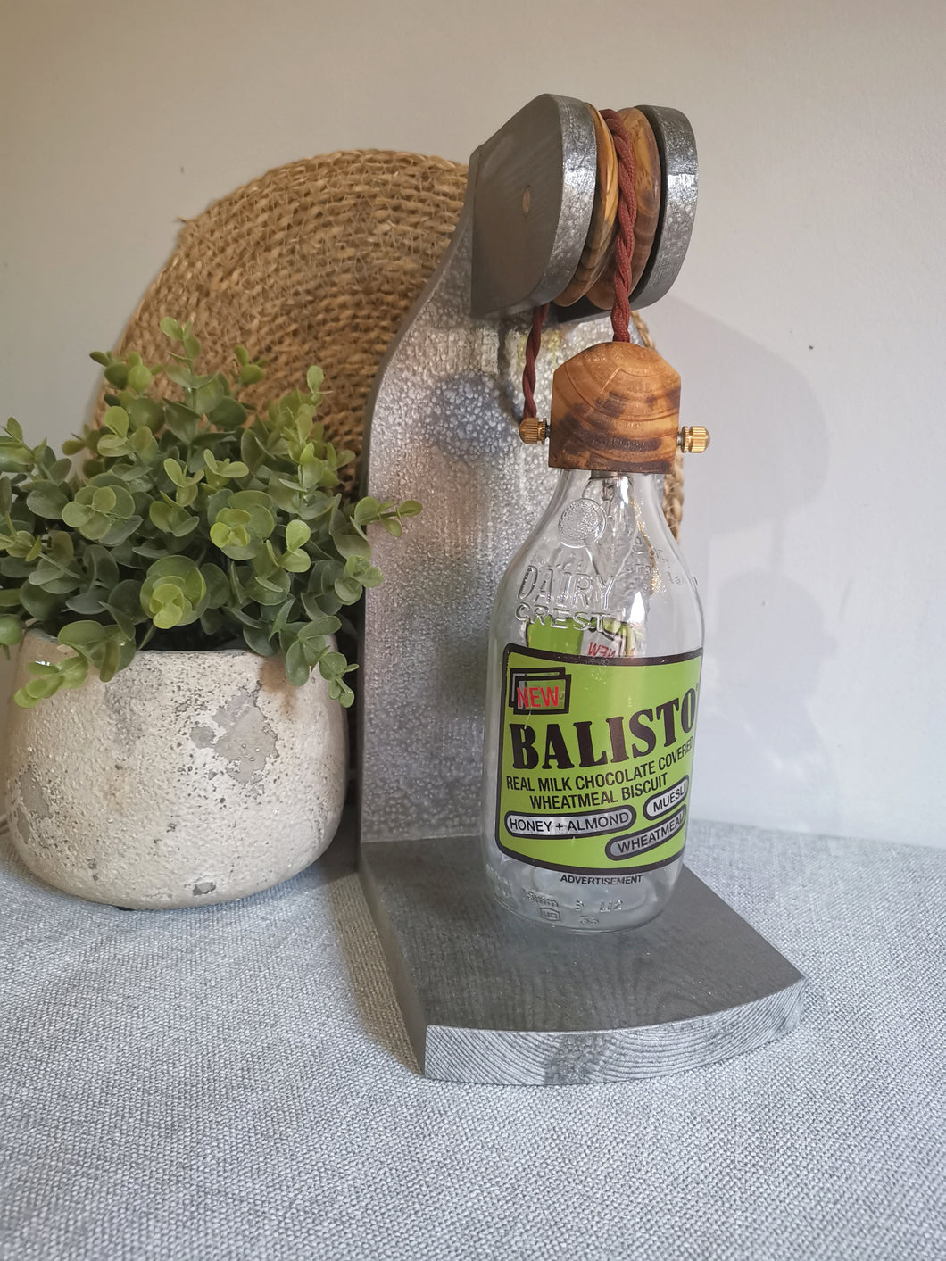 Vintage Milk Bottle Lamp