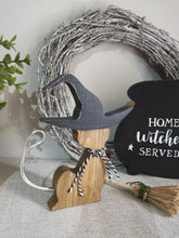 Load image into Gallery viewer, Halloween decor, Womble Cat Witch
