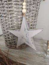 Load image into Gallery viewer, Wooden Hanging Star - Smoked Pearl/grey
