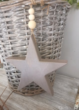 Load image into Gallery viewer, Wooden Hanging Star - Rustic Taupe
