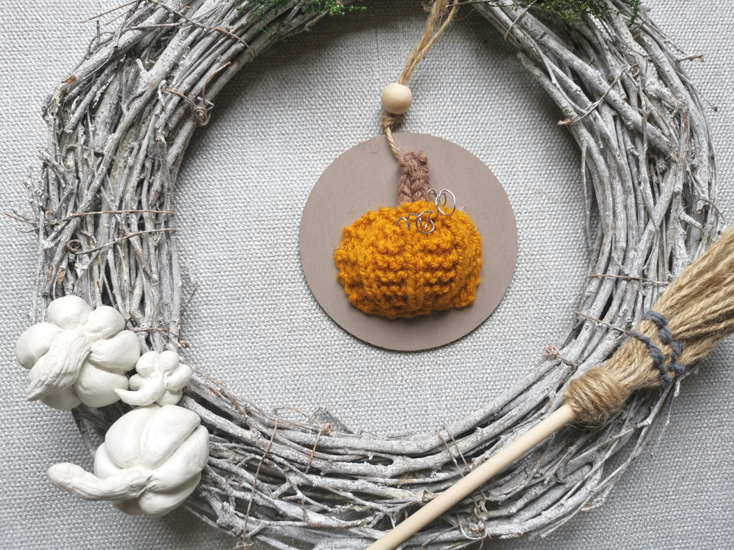 Hanging Pumpkin decoration -Autumn shades