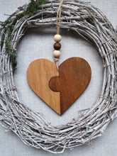 Load image into Gallery viewer, Wooden two piece Heart
