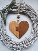 Load image into Gallery viewer, Wooden two piece Heart
