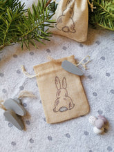 Load image into Gallery viewer, Easter Treat Bags  , Burlap bag with personalised wooden carrot
