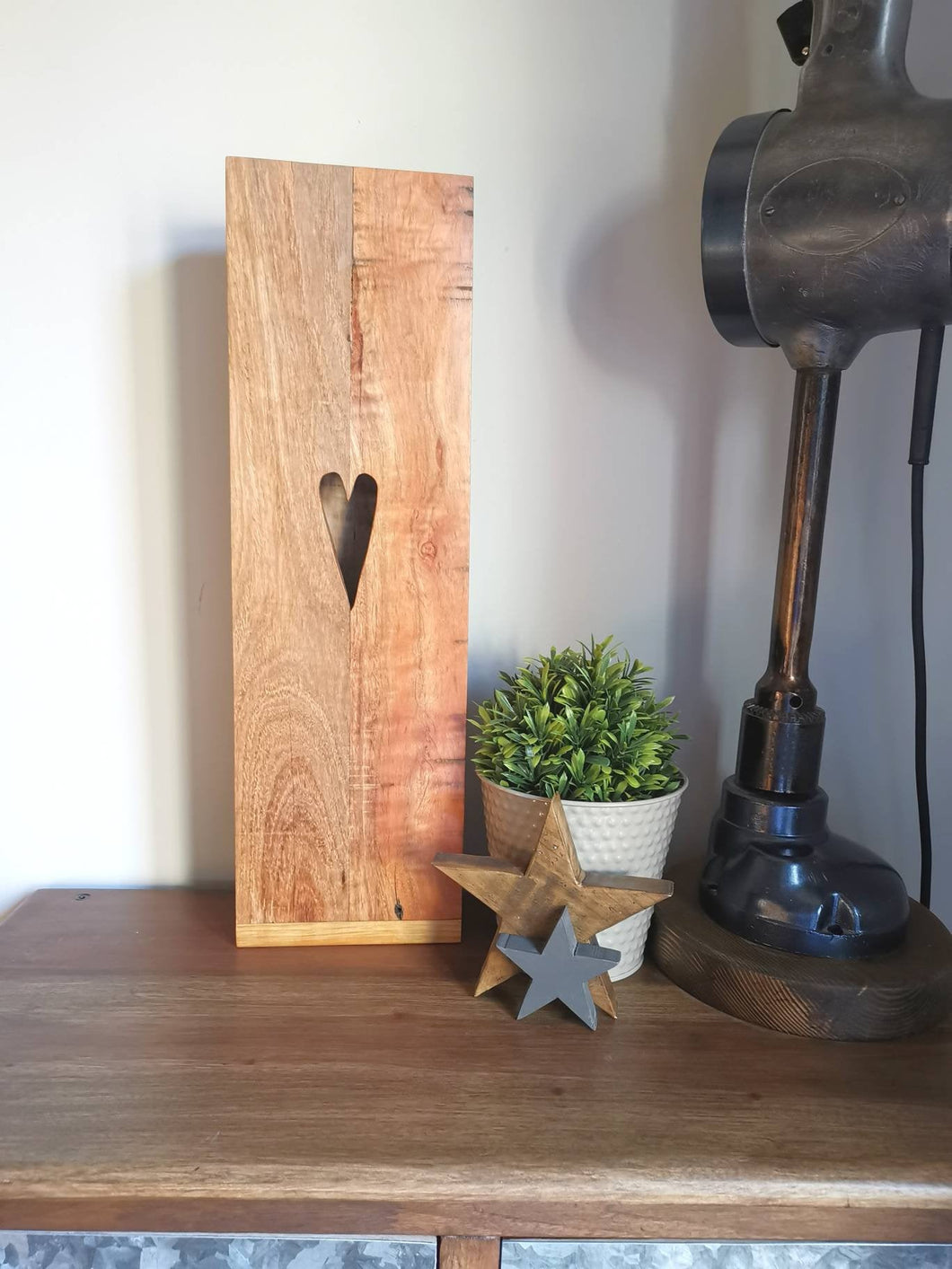 Hardwood Farmhouse Wooden Vase, Solid Wood, made from reclaimed wood, Home Decor Interiors, country decor, heart or star